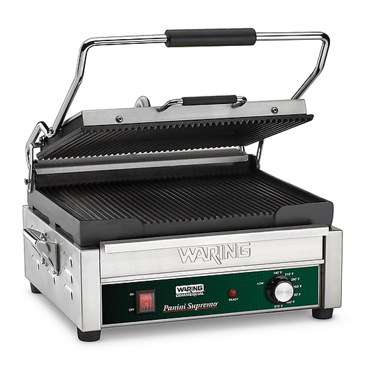 Waring WPG250B Panini Supremo® Large Panini Grill — 208V (14.5" x 11" cooking surface)