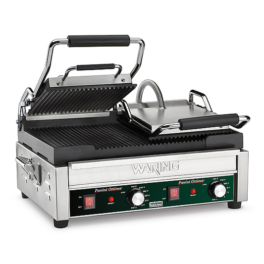 Waring WPG300 Panini Ottimo® Dual Panini Grill — 240V (17" x 9.25" cooking surface)