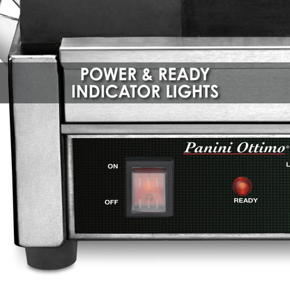 Waring WPG300 Panini Ottimo® Dual Panini Grill — 240V (17" x 9.25" cooking surface)