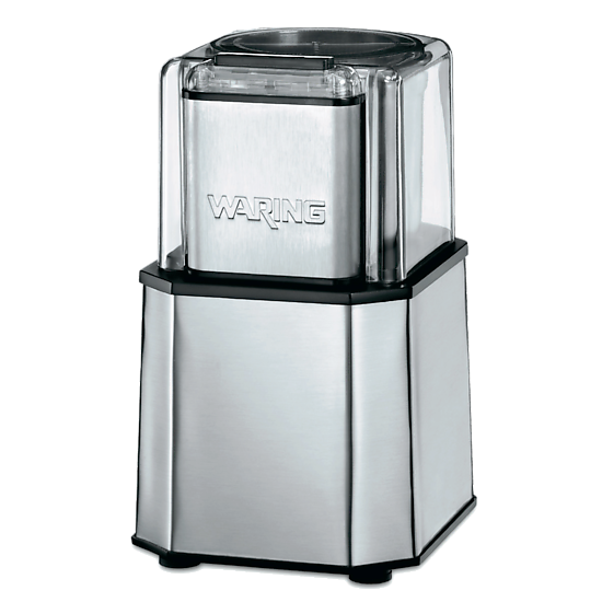 Waring WSG30 1.5-Cup Professional Spice Grinder w/ 3 Stainless Steel Cutter Bowl and Storage Lids