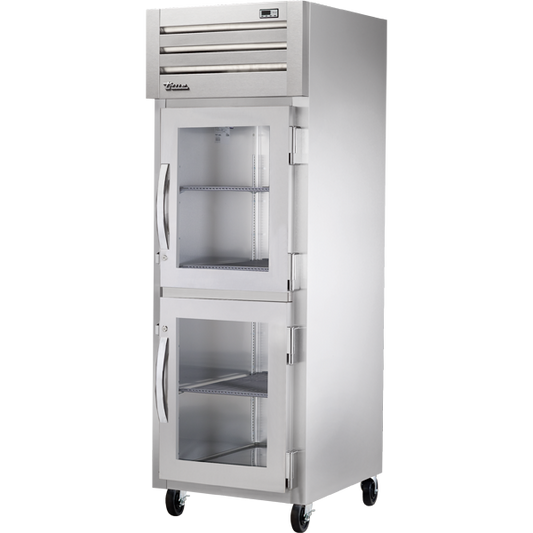 True STR1H-2HG Reach-In Glass Half Swing Door Heated Cabinet