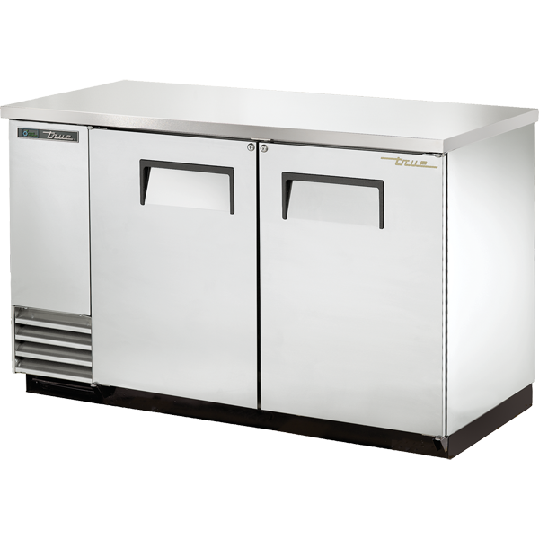 True TBB-2-S-HC Solid Swing Door Stainless Steel Back Bar Cooler