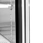 Atosa MCF8725GR Bottom Mount (1) Glass Door Refrigerator 11.1 cu ft - Black Cabinet Dimensions: 24-1/5 W * 24 D * 76-1/5 H