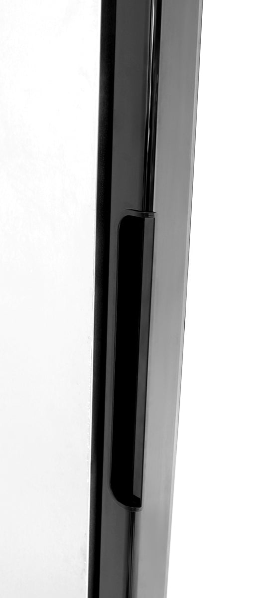 Atosa MCF8722GR Bottom Mount (1) Glass Door Refrigerator 19.39 cu ft - Black Cabinet Dimensions: 27 W * 31-1/2 D * 81-1/5 H
