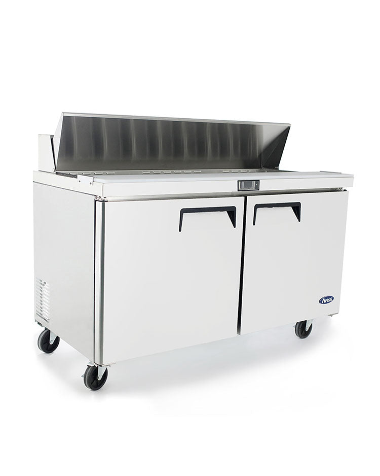 Atosa MSF8303GR 60'' Sandwich Prep. Table with 16 S/S Pans Dimensions: 60-1/5 W * 30 D * 44-3/10 H