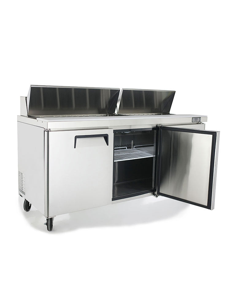 Atosa MSF8304GR 72'' Sandwich Prep. Table with 18 S/S Pans Dimensions: 72-7/10 W * 30 D * 44-3/10 H