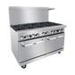 Atosa AGR-10B 60'' Gas Range. (10) 32,000 B.T.U. Open Burners with Two 26'' 1/2 Wide Ovens; 4 Oven Racks (Castors Included)