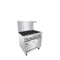 Atosa AGR-6B 36'' Gas Range. (6) 32,000 B.T.U. Open Burners with One 26'' 1/2 Wide Oven; 2 Oven Racks (Castors Included)
