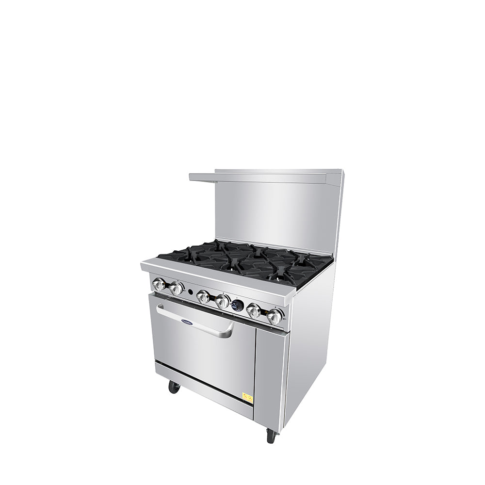 Atosa AGR-6B 36″ Gas Range with Six (6) Open Burners (Castors Included)