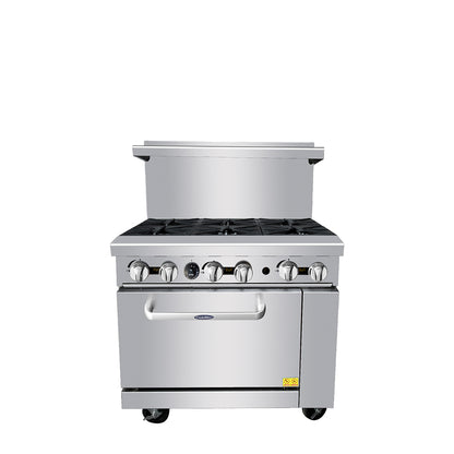 Atosa AGR-6B 36″ Gas Range with Six (6) Open Burners (Castors Included)