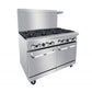 Atosa AGR-8B 48'' Gas Range. (8) 32,000 B.T.U. Open Burners with Two 20" Wide Oven; 4 Oven Racks (Castors Included)