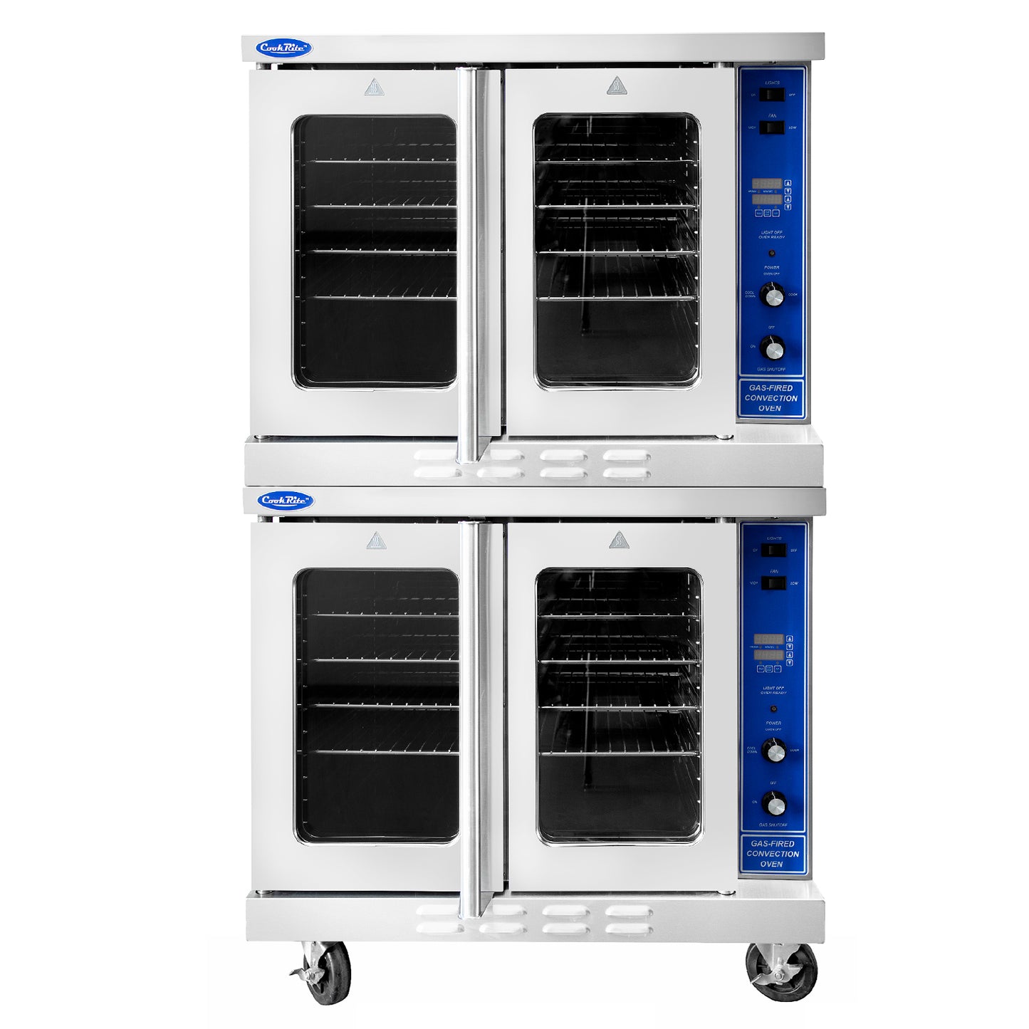 Atosa ATCO-513B-2 Double Bakery Depth Convection Oven with Total 92,000 B.T.U., Includes Connection Kit/Casters - Bakery Depth