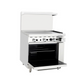 Atosa AGR-36G 36'' Wide Griddle with (1) 26'' 1/2 Wide Oven; 2 Oven Racks (Castors Included)