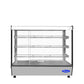 Atosa CHDS-53 Countertop Heated Display Case - Square, 5.3 Cu Ft w/ 3 SS Shelves w/ 2 Rear Sliding Glass Doors Dimensions: 27-5/8 W * 22-1/2 D * 26-5/8 H