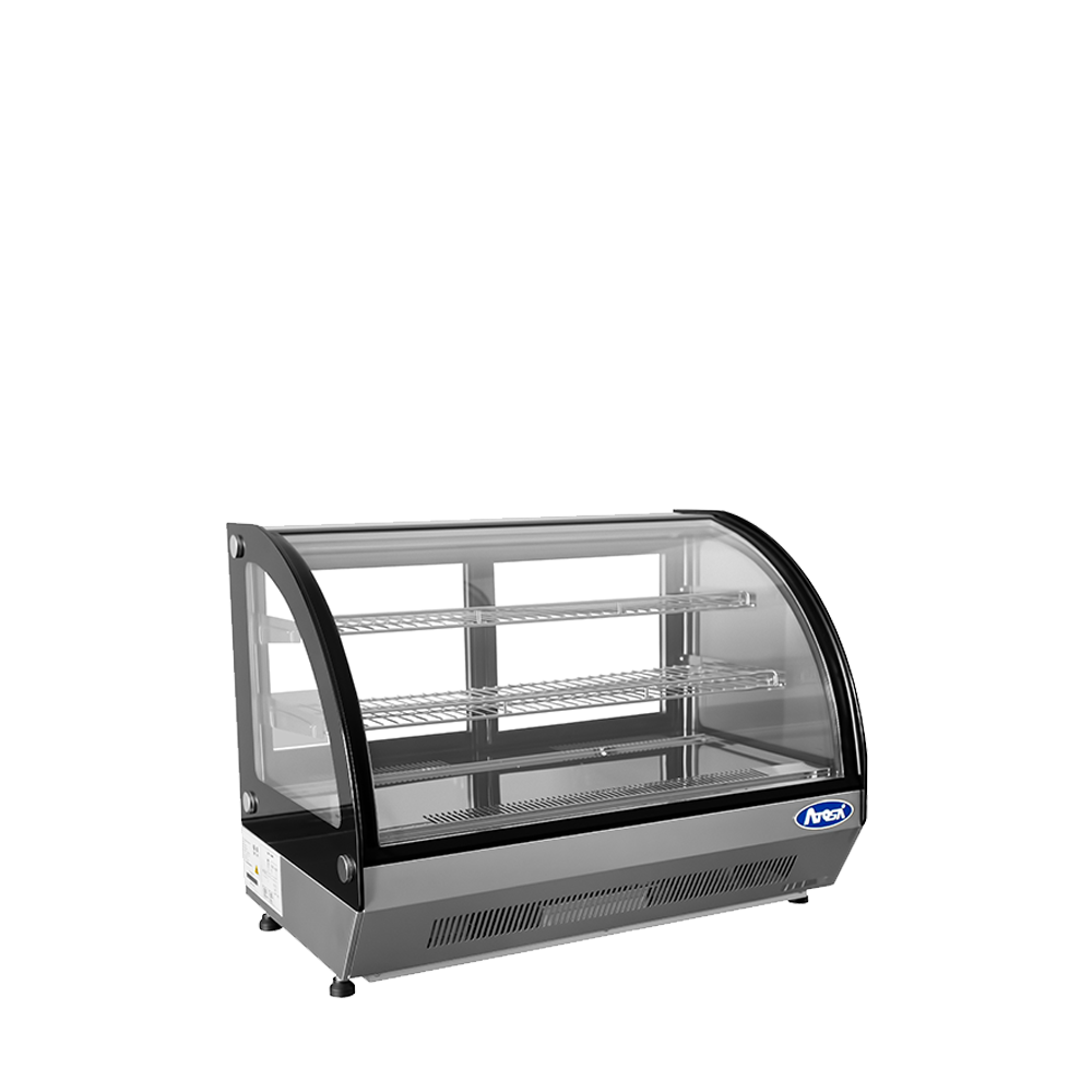 Atosa CRDC-46 Countertop Refrigerated Display Curved, 4.6 Cu Ft Dimension: 35-2/5 W *22-1/10 D * 26-2/5 H