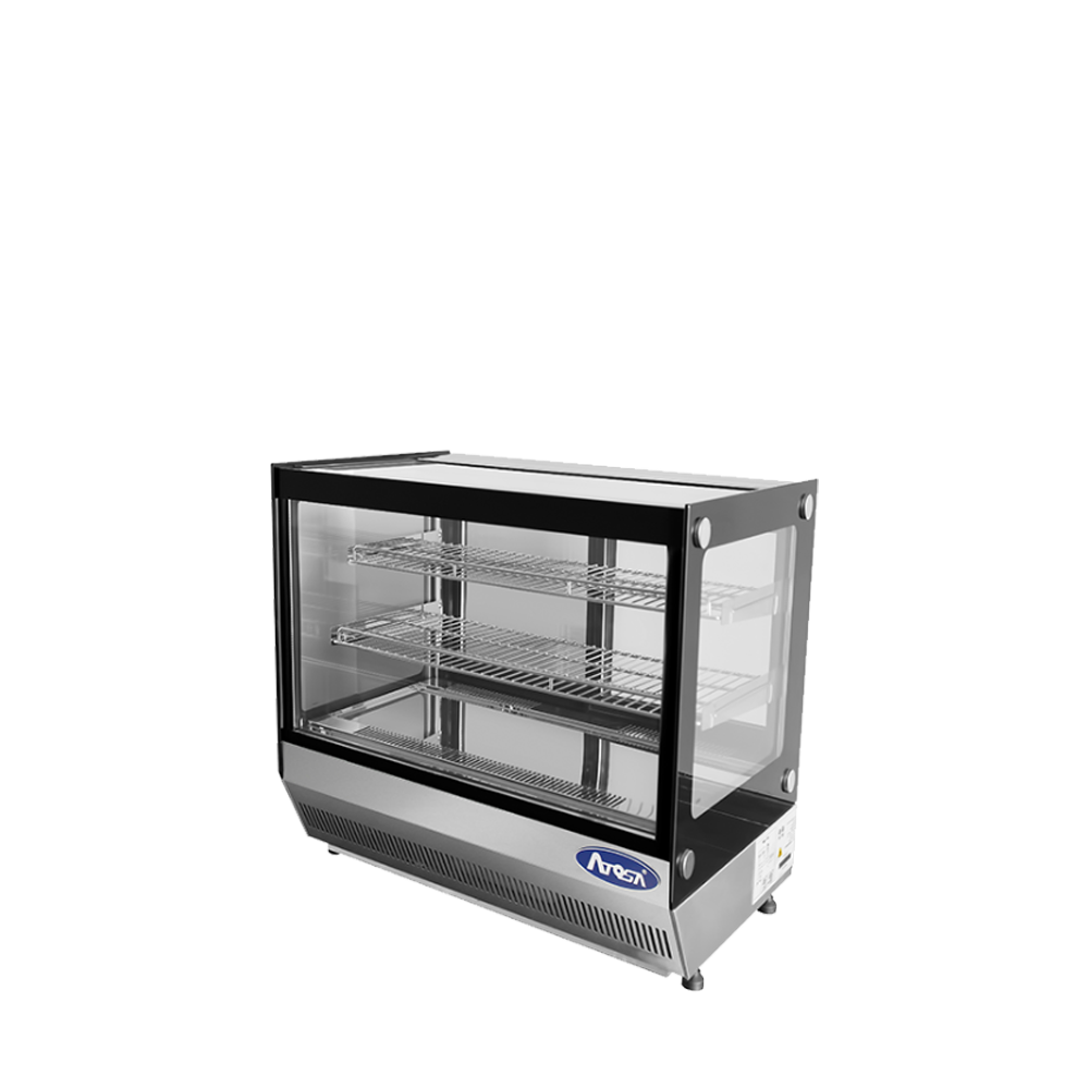 Atosa CRDS-42 Countertop Refrigerated Display Square, 4.2 Cu Ft Dimension: 27-3/5 W * 22-1/10 D * 26-2/5 H
