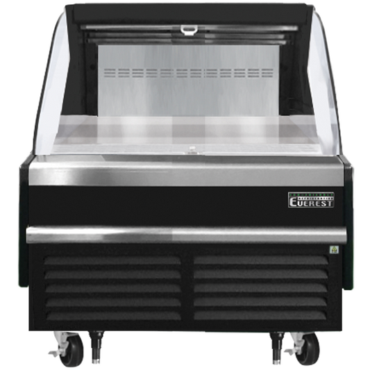Everest Refrigeration EOMH-36-B-35-S Horizontal Open Air Merchandiser - Black Exterior