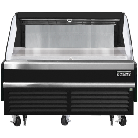 Everest Refrigeration EOMH-60-B-35-S Horizontal Open Air Merchandiser - Black Exterior