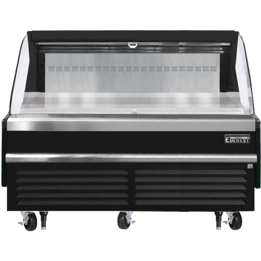 Everest Refrigeration EOMH-72-B-35-S Horizontal Open Air Merchandiser - Black Exterior