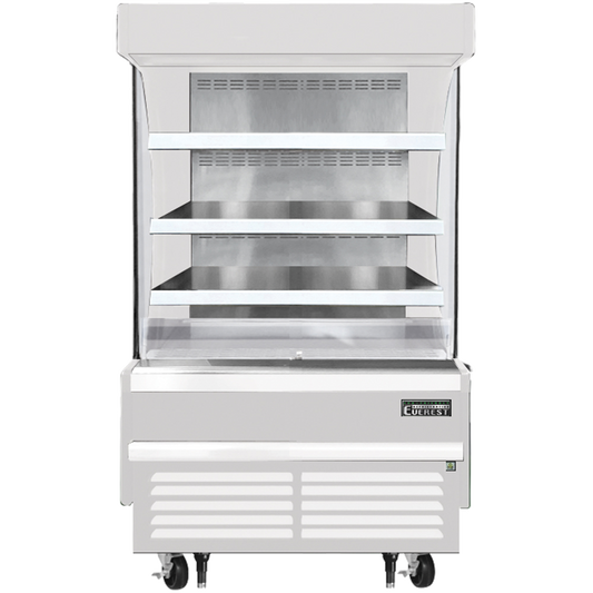 Everest Refrigeration EOMV-36-W-28-S Vertical Open Air Merchandiser - White Exterior