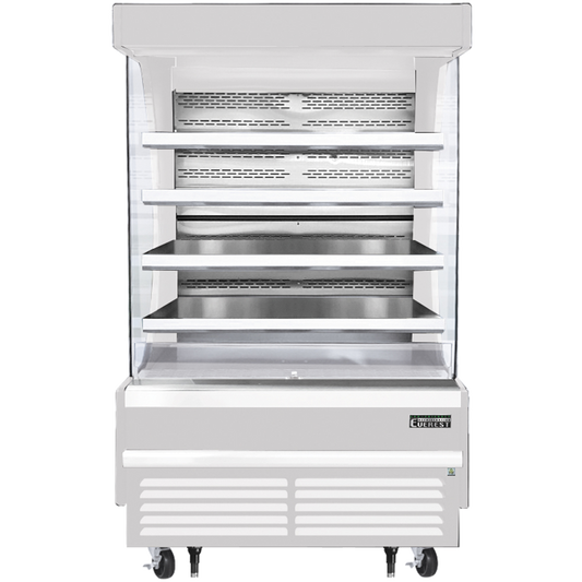 Everest Refrigeration EOMV-48-W-28-T Vertical Open Air Merchandiser - White Exterior