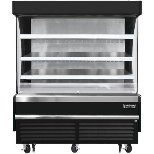 Everest Refrigeration EOMV-60-B-28-S Vertical Open Air Merchandiser - Black Exterior