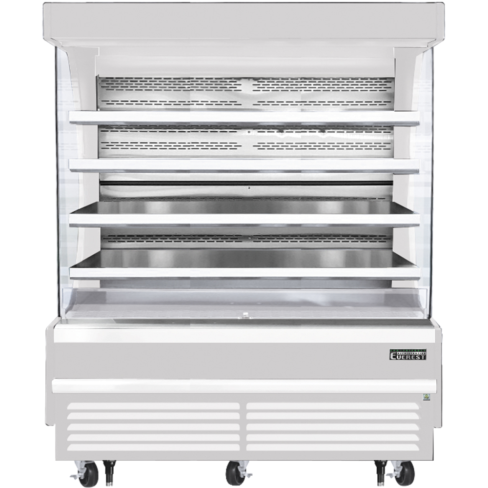 Everest Refrigeration EOMV-72-W-35-T Vertical Open Air Merchandiser - White Exterior