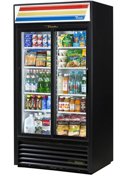 True GDM-33-HC-LD Slide Door Refrigerator