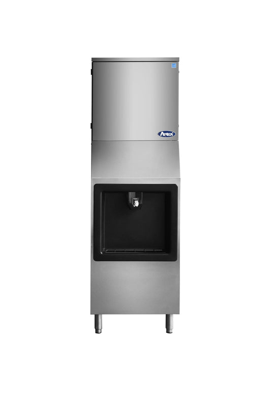 Atosa HD350-AP-161 350 lb./24hr Modular Ice Maker, Cube-style w/Built-in 160 lb. storage bin w/ 3M Water Filtration System & Cartridge Standard (ICE120-S)