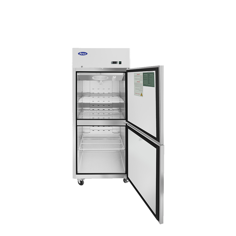 Atosa MBF8007GR Top Mount (2) Divided Door Freezer Right Hinged Dimensions: 28-7/10 W * 31-7/10 D * 81-3/10 H