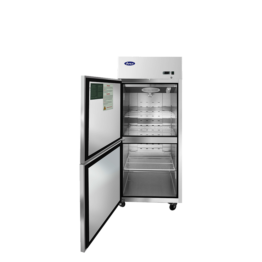 Atosa MBF8007GRL Top Mount (2) Divided Door Freezer Left Hinged Dimensions: 28-7/10 W * 31-7/10 D * 81-3/10 H
