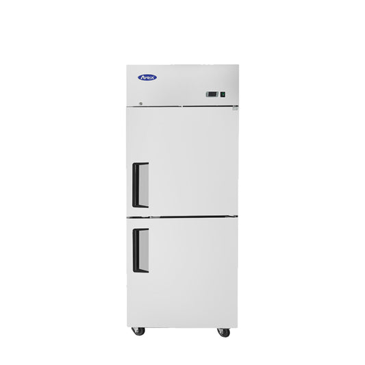 Atosa MBF8010GR Top Mount (2) Divided Door Refrigerator (RIGHT) Dimensions: 28-7/10 W * 31-7/10 D * 81- 3/10 H