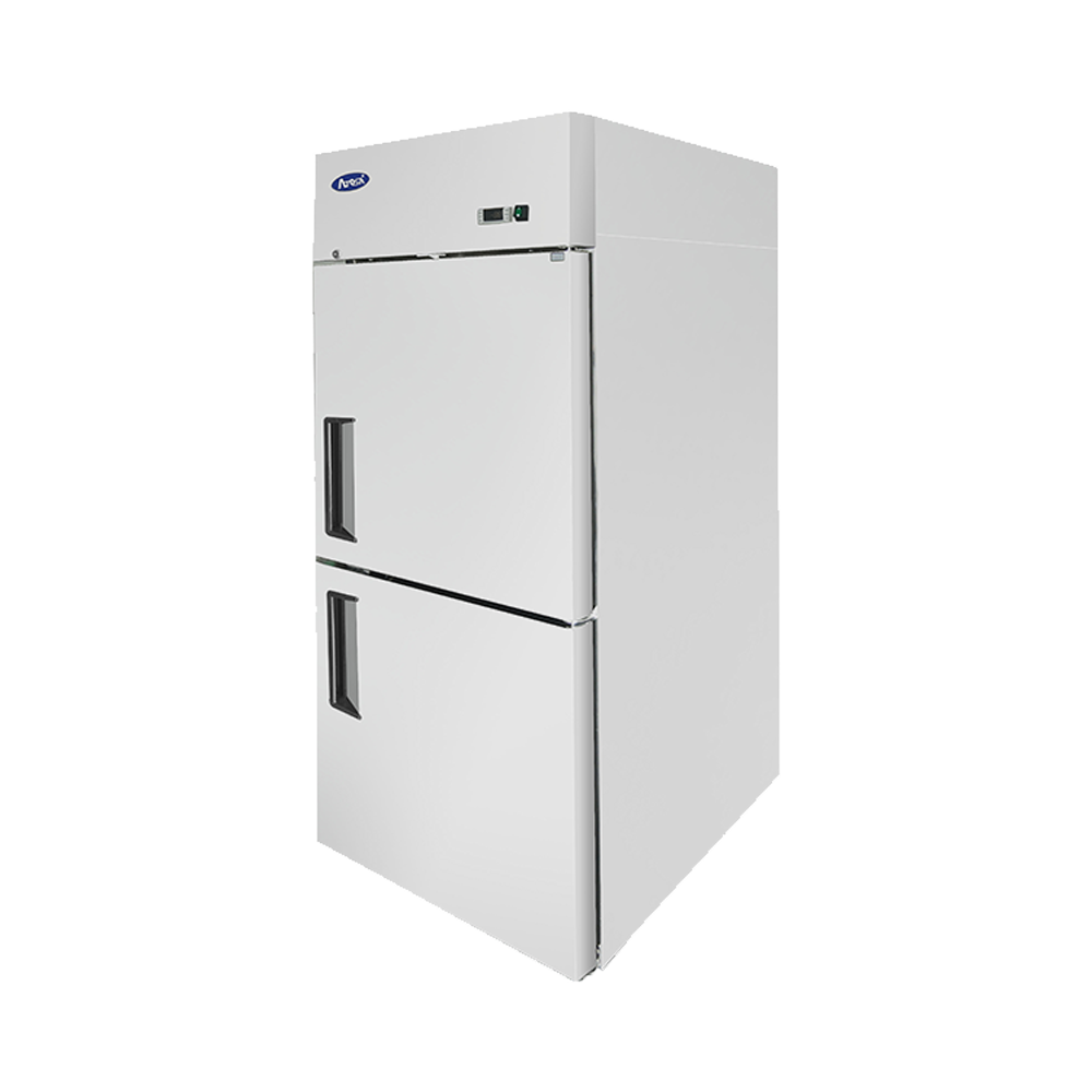 Atosa MBF8010GR Top Mount (2) Divided Door Refrigerator (RIGHT) Dimensions: 28-7/10 W * 31-7/10 D * 81- 3/10 H