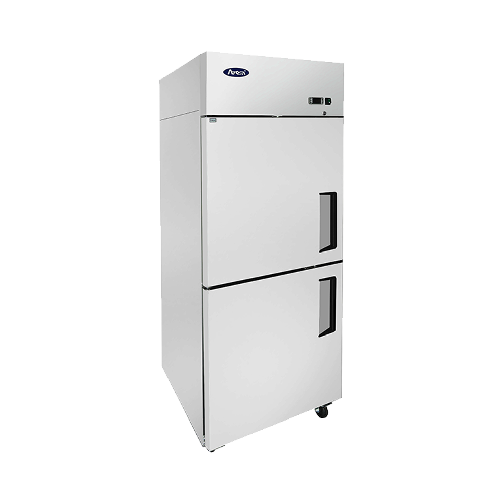 Atosa MBF8010GRL Top Mount (2) Divided Door Refrigerator (LEFT) Dimensions: 28-7/10 W * 31-7/10 D * 81- 3/10 H