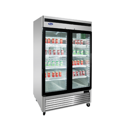 Atosa MCF8703ES Bottom Mount (2) Glass Door Freezer S/S In/Out