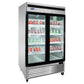 Atosa MCF8707GR Bottom Mount (2) Glass Door Refrigerator S/S In/Out Dimensions: 54-2/5 W * 31-7/10 D * 83-1/10 H