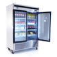 Atosa MCF8707GR Bottom Mount (2) Glass Door Refrigerator S/S In/Out Dimensions: 54-2/5 W * 31-7/10 D * 83-1/10 H