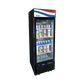 Atosa MCF8722GR Bottom Mount (1) Glass Door Refrigerator 19.39 cu ft - Black Cabinet Dimensions: 27 W * 31-1/2 D * 81-1/5 H