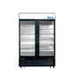 Atosa MCF8733GR Bottom Mount (2) Glass Door Refrigerator - 28.5 cu ftBlack Cabinet Dimensions: 39-1/2 W * 31-1/2 D * 83 H