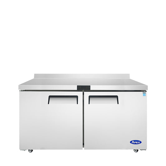 Atosa MGF8410GR 60" Worktop Refrigerator w/ Backsplash