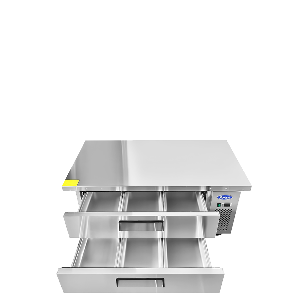 Atosa MGF8452GR 60'' Extended Top Chef Base with 52'' Cabinet Dimensions: 60-1/2 W * 32-1/8 D * 26-3/5 H