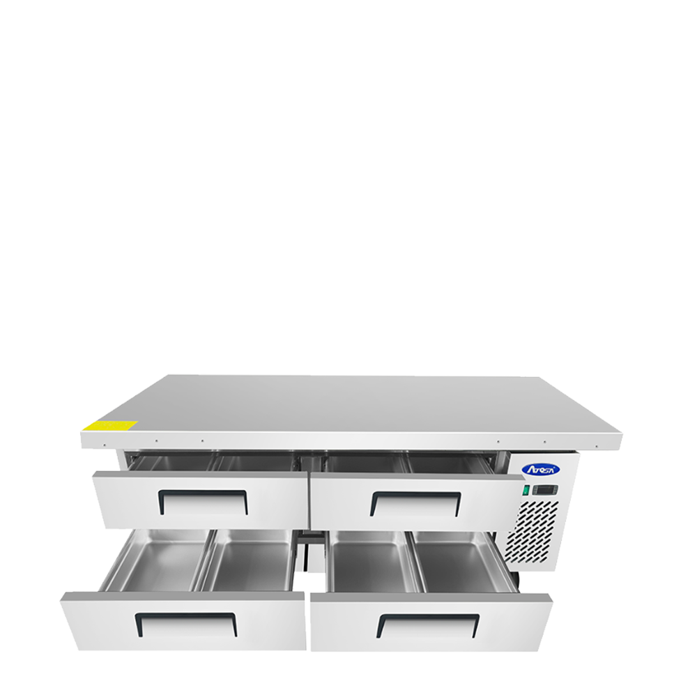 Atosa MGF8454GR 76'' Extended Top Chef Base with 72'' Cabinet Dimensions: 76 W * 32-1/8 D * 26-3/5 H