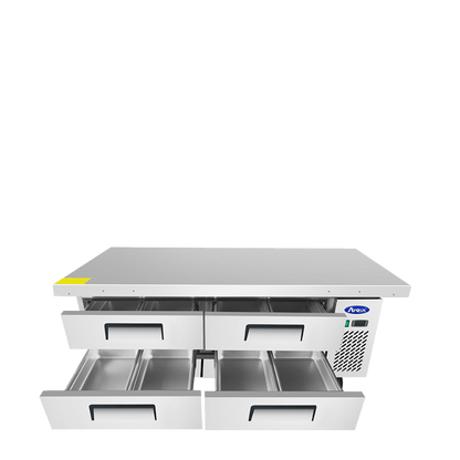 Atosa MGF8454GR 76'' Extended Top Chef Base with 72'' Cabinet