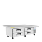 Atosa MGF8454GR 76'' Extended Top Chef Base with 72'' Cabinet Dimensions: 76 W * 32-1/8 D * 26-3/5 H