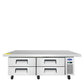 Atosa MGF8454GR 76'' Extended Top Chef Base with 72'' Cabinet Dimensions: 76 W * 32-1/8 D * 26-3/5 H