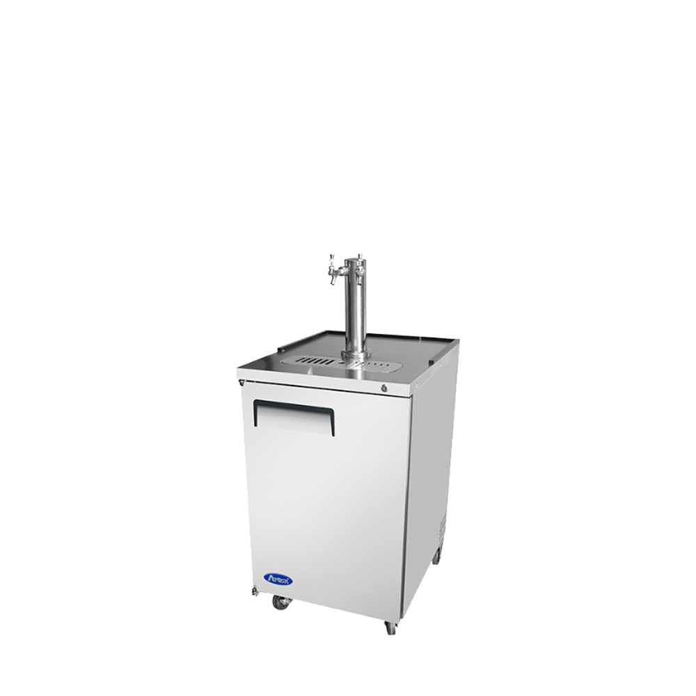 Atosa MKC23GR 23" Keg Cooler - S/S-with 1 Dual Tap Tower Dimension: 23 W * 31-1/10 D * 39-3/10 H