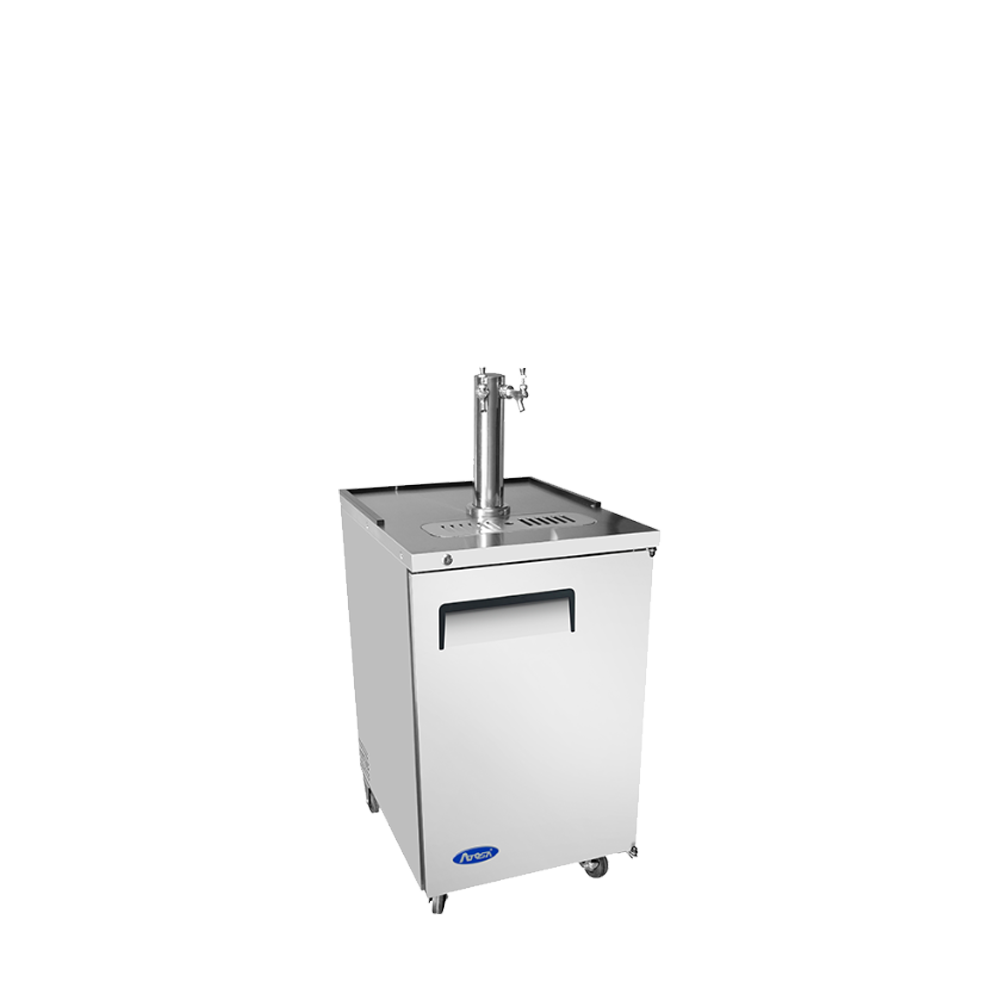 Atosa MKC23GR 23" Keg Cooler - S/S-with 1 Dual Tap Tower Dimension: 23 W * 31-1/10 D * 39-3/10 H