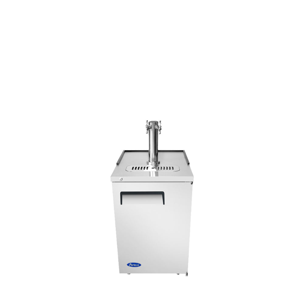 Atosa MKC23GR 23" Keg Cooler - S/S-with 1 Dual Tap Tower Dimension: 23 W * 31-1/10 D * 39-3/10 H