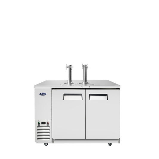 Atosa MKC58GR 58'' Keg Cooler -S/S-with 2 Dual Tap Towers Dimension: 57-4/5 W * 28-1/10 D * 40-1/10 H