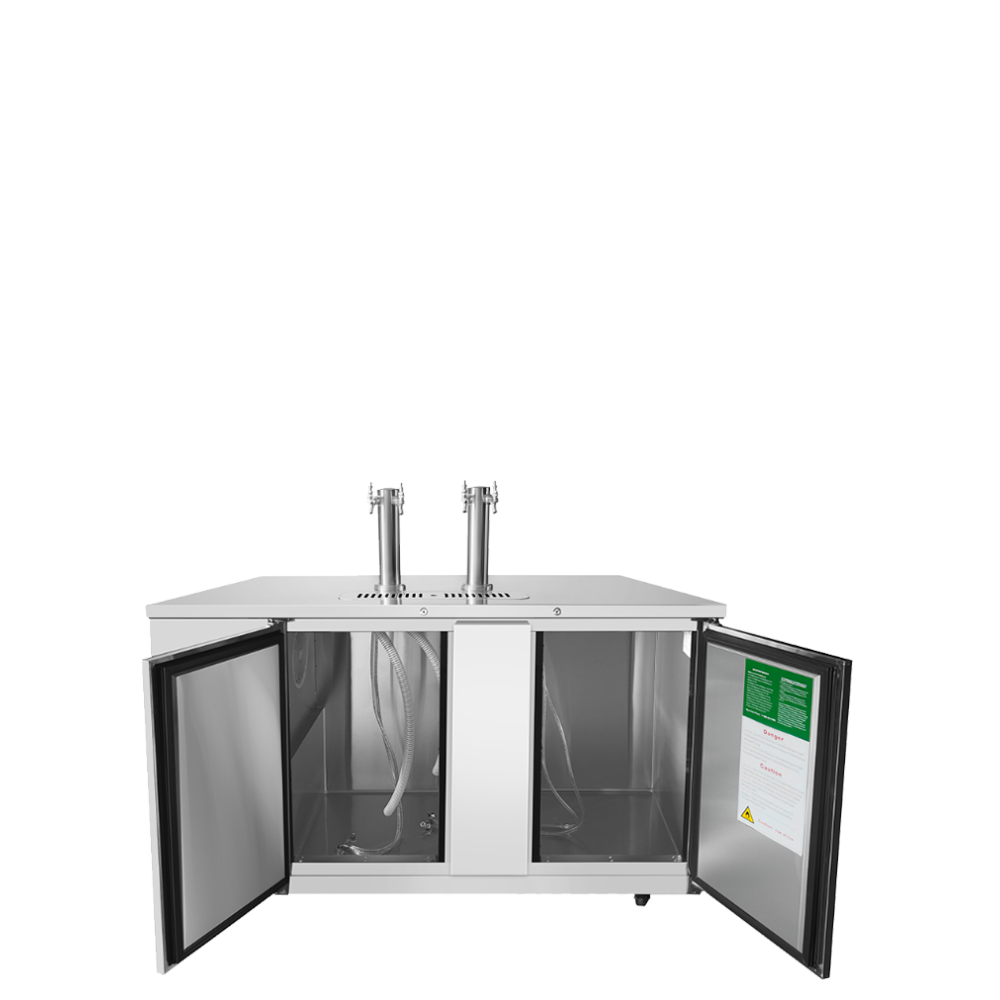 Atosa MKC68GR 68'' Keg Cooler-S/S-with 2 Dual Tap Towers